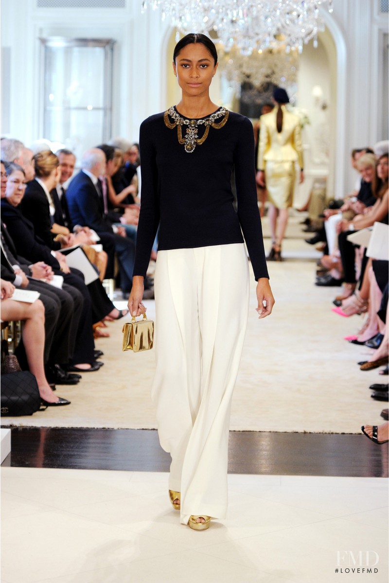 Catherine Decome featured in  the Ralph Lauren Collection fashion show for Resort 2015