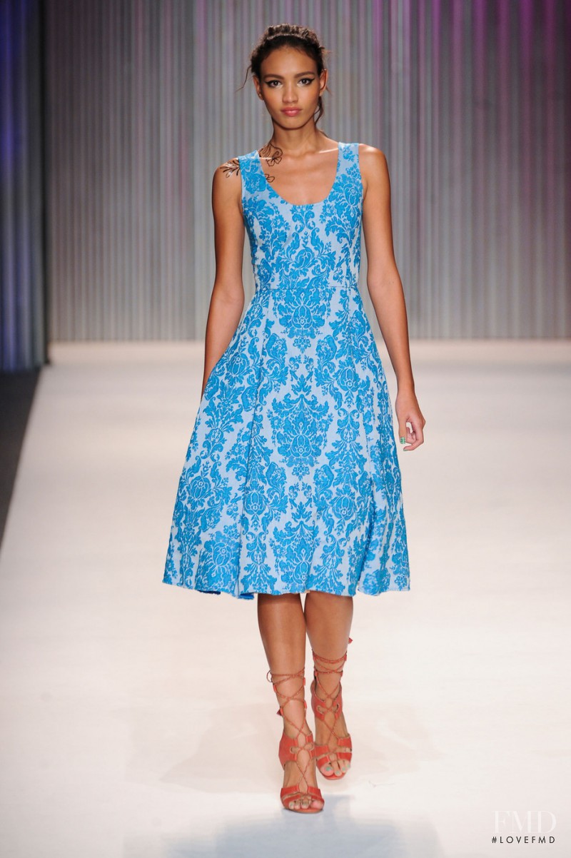 Veridiana Ferreira featured in  the Tracy Reese fashion show for Spring/Summer 2014