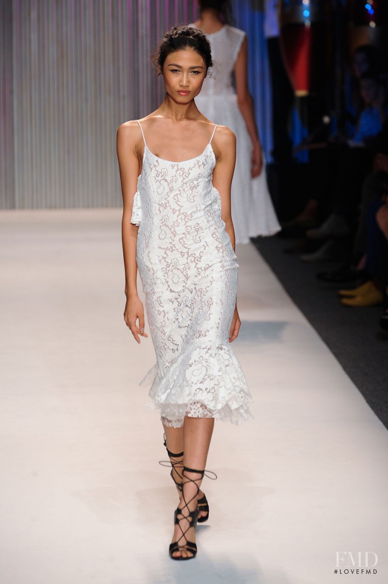 Yulia Saparniiazova featured in  the Tracy Reese fashion show for Spring/Summer 2014