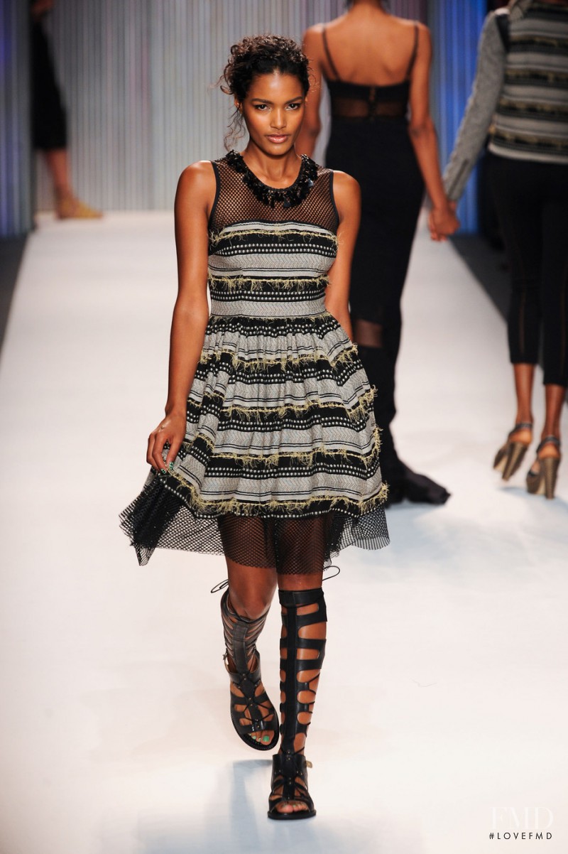 Nadia Araujo featured in  the Tracy Reese fashion show for Spring/Summer 2014