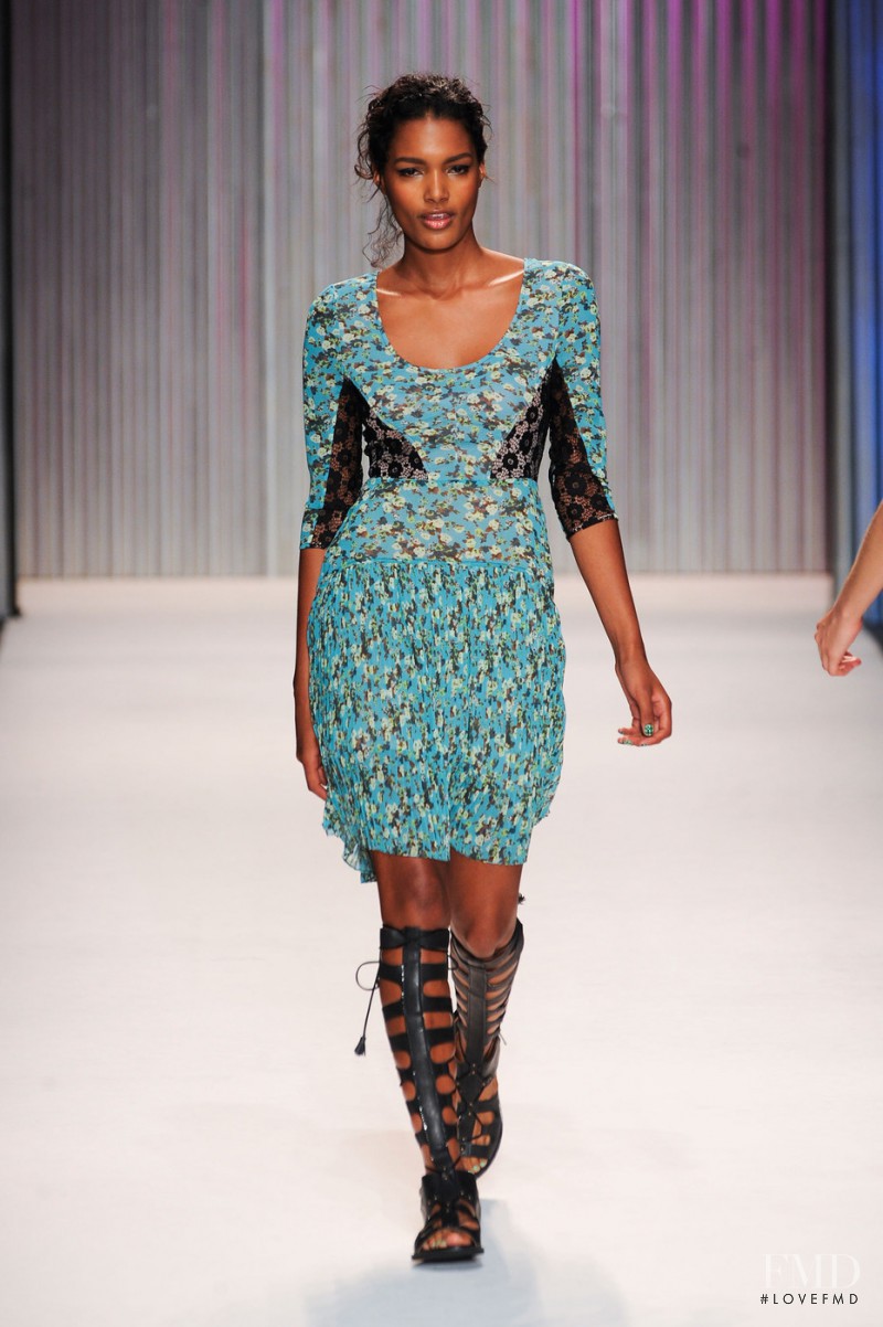 Nadia Araujo featured in  the Tracy Reese fashion show for Spring/Summer 2014