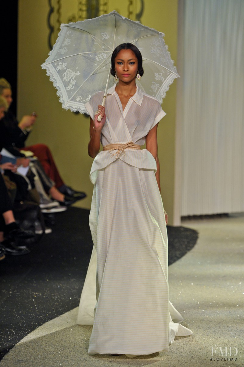 Catherine Decome featured in  the Ulyana Sergeenko fashion show for Spring/Summer 2013
