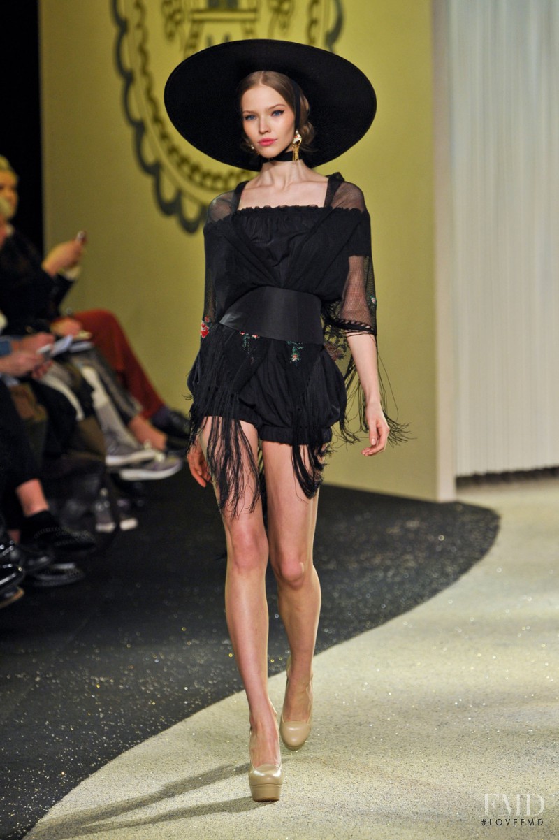 Sasha Luss featured in  the Ulyana Sergeenko fashion show for Spring/Summer 2013