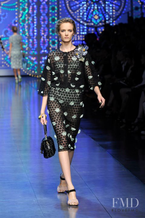 Daria Strokous featured in  the Dolce & Gabbana fashion show for Spring/Summer 2012