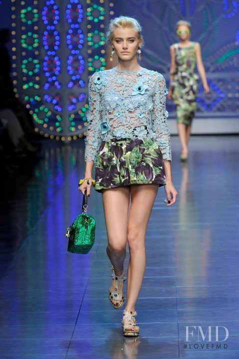 Kori Richardson featured in  the Dolce & Gabbana fashion show for Spring/Summer 2012