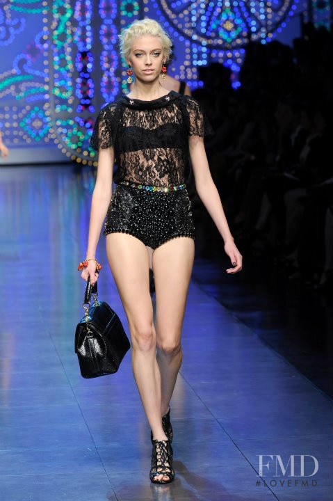 Anna Zanovello featured in  the Dolce & Gabbana fashion show for Spring/Summer 2012