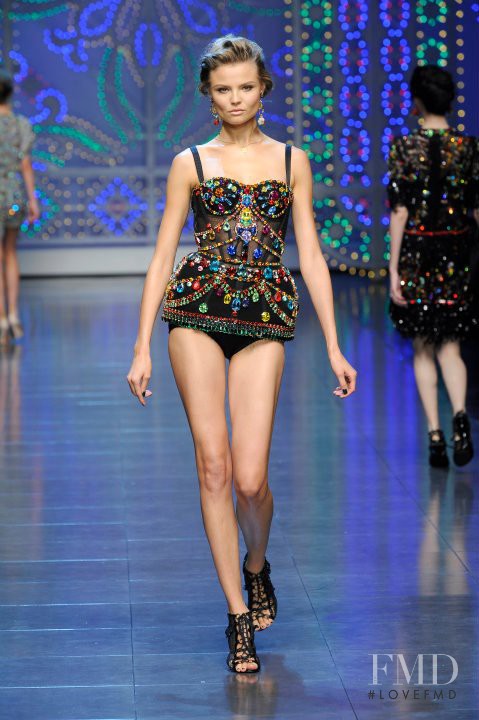 Magdalena Frackowiak featured in  the Dolce & Gabbana fashion show for Spring/Summer 2012