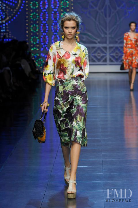 Josephine Skriver featured in  the Dolce & Gabbana fashion show for Spring/Summer 2012