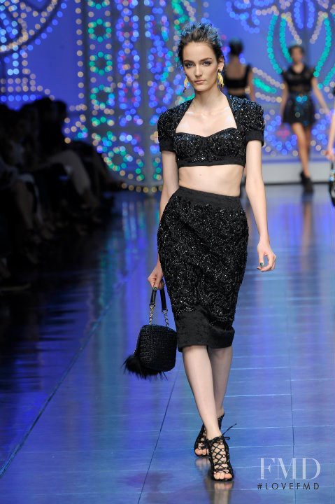 Zuzanna Bijoch featured in  the Dolce & Gabbana fashion show for Spring/Summer 2012
