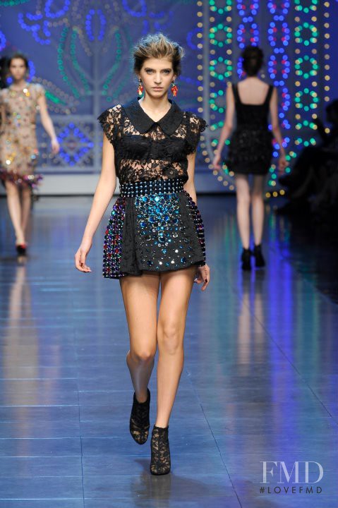 Caterina Ravaglia featured in  the Dolce & Gabbana fashion show for Spring/Summer 2012