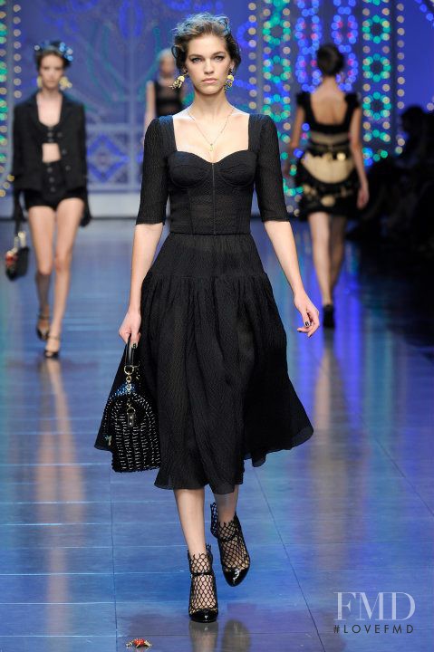 Samantha Gradoville featured in  the Dolce & Gabbana fashion show for Spring/Summer 2012