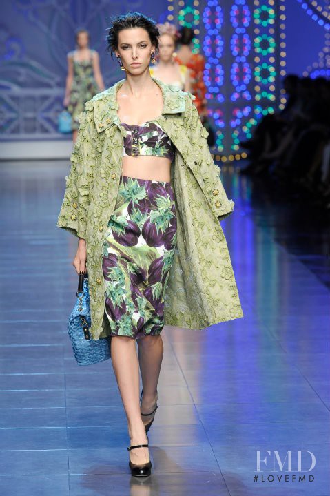 Ruby Aldridge featured in  the Dolce & Gabbana fashion show for Spring/Summer 2012