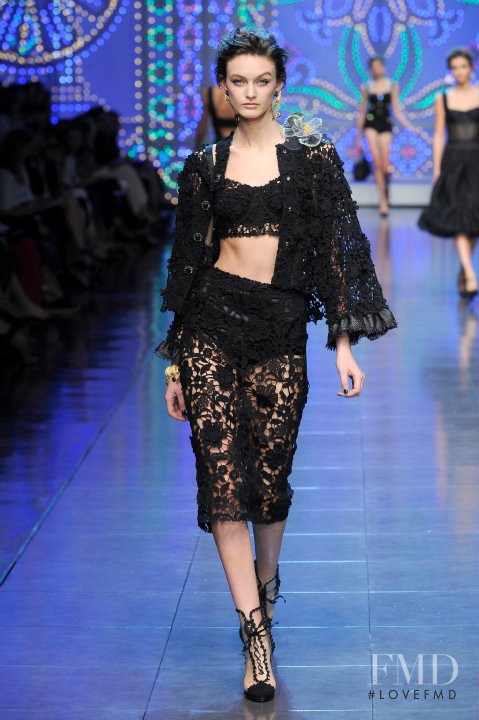 Andie Arthur featured in  the Dolce & Gabbana fashion show for Spring/Summer 2012