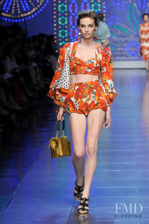 Rosemary Smith featured in  the Dolce & Gabbana fashion show for Spring/Summer 2012