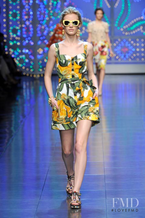 Emily Baker featured in  the Dolce & Gabbana fashion show for Spring/Summer 2012