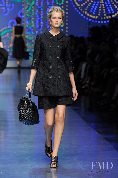 Toni Garrn featured in  the Dolce & Gabbana fashion show for Spring/Summer 2012