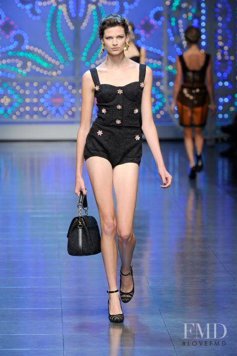 Bette Franke featured in  the Dolce & Gabbana fashion show for Spring/Summer 2012