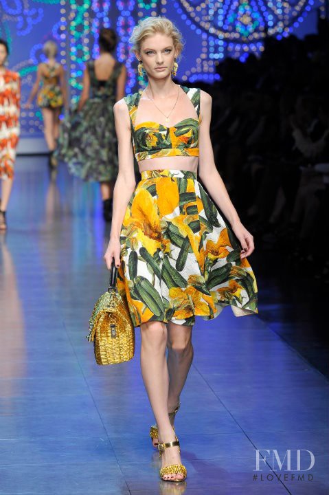 Patricia van der Vliet featured in  the Dolce & Gabbana fashion show for Spring/Summer 2012