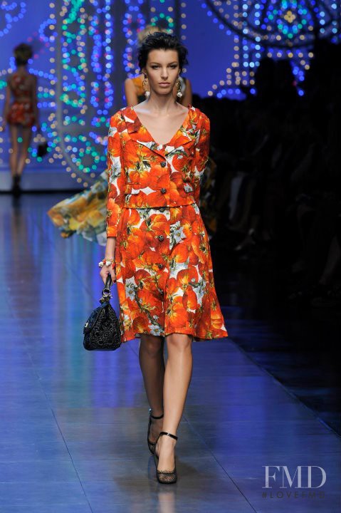 Kate King featured in  the Dolce & Gabbana fashion show for Spring/Summer 2012