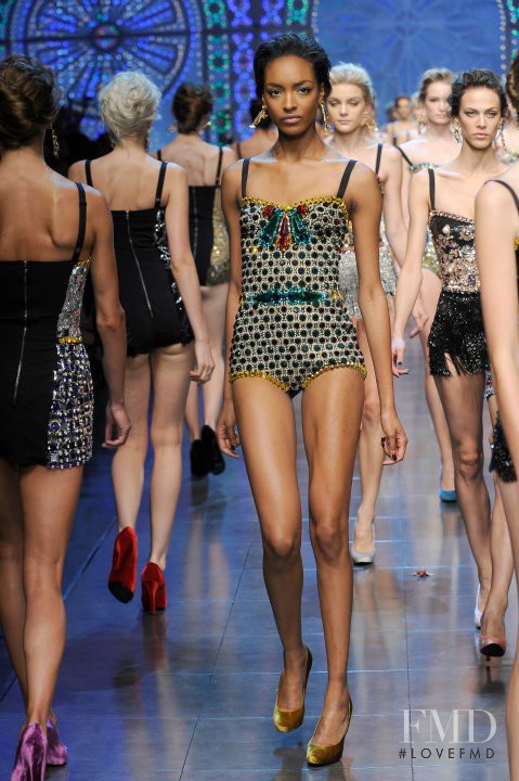 Jourdan Dunn featured in  the Dolce & Gabbana fashion show for Spring/Summer 2012