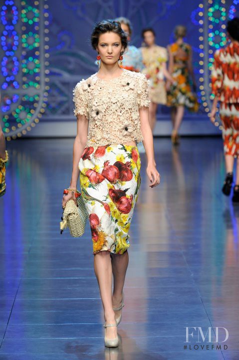 Nadine Ponce featured in  the Dolce & Gabbana fashion show for Spring/Summer 2012