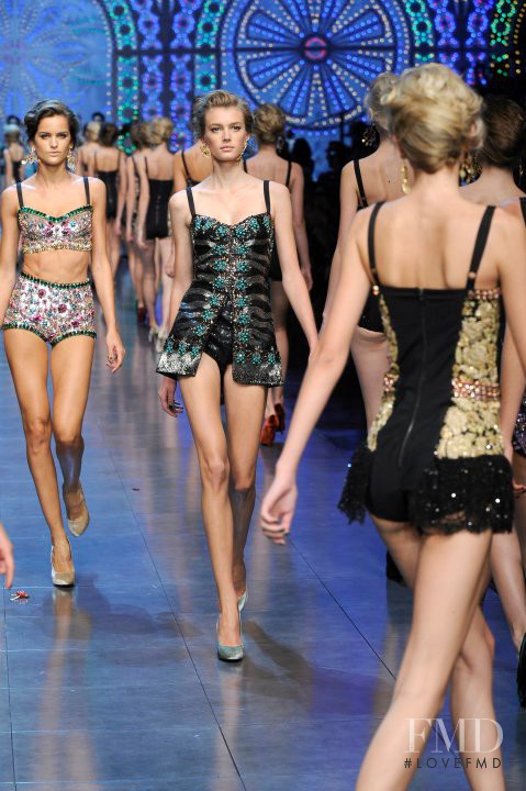 Izabel Goulart featured in  the Dolce & Gabbana fashion show for Spring/Summer 2012