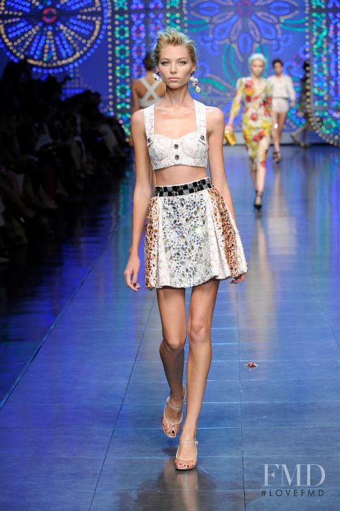 Vika Falileeva featured in  the Dolce & Gabbana fashion show for Spring/Summer 2012