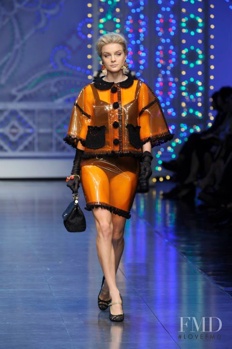Jessica Stam featured in  the Dolce & Gabbana fashion show for Spring/Summer 2012