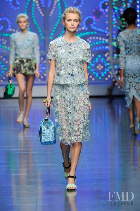 Svieta Nemkova featured in  the Dolce & Gabbana fashion show for Spring/Summer 2012