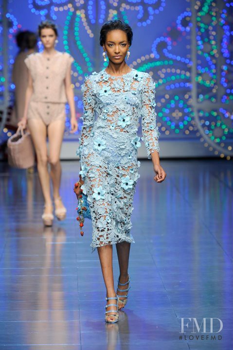 Jourdan Dunn featured in  the Dolce & Gabbana fashion show for Spring/Summer 2012