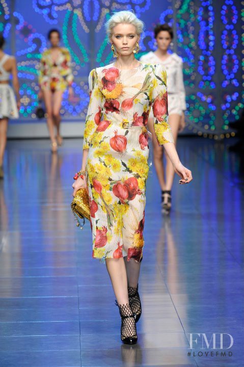 Abbey Lee Kershaw featured in  the Dolce & Gabbana fashion show for Spring/Summer 2012
