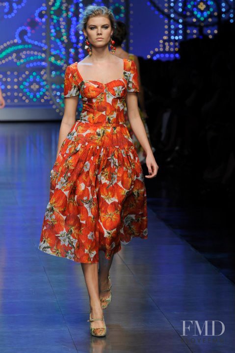 Maryna Linchuk featured in  the Dolce & Gabbana fashion show for Spring/Summer 2012