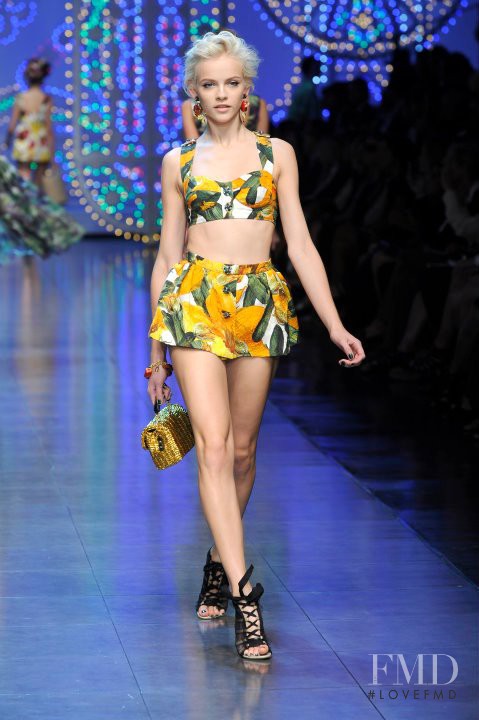 Ginta Lapina featured in  the Dolce & Gabbana fashion show for Spring/Summer 2012