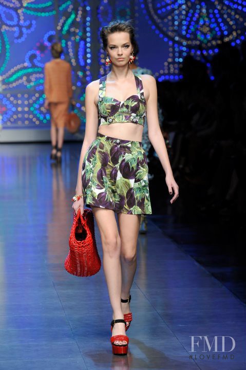 Mina Cvetkovic featured in  the Dolce & Gabbana fashion show for Spring/Summer 2012