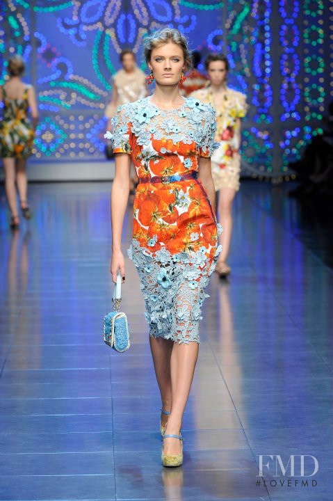 Constance Jablonski featured in  the Dolce & Gabbana fashion show for Spring/Summer 2012