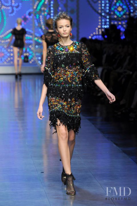 Kristina Romanova featured in  the Dolce & Gabbana fashion show for Spring/Summer 2012