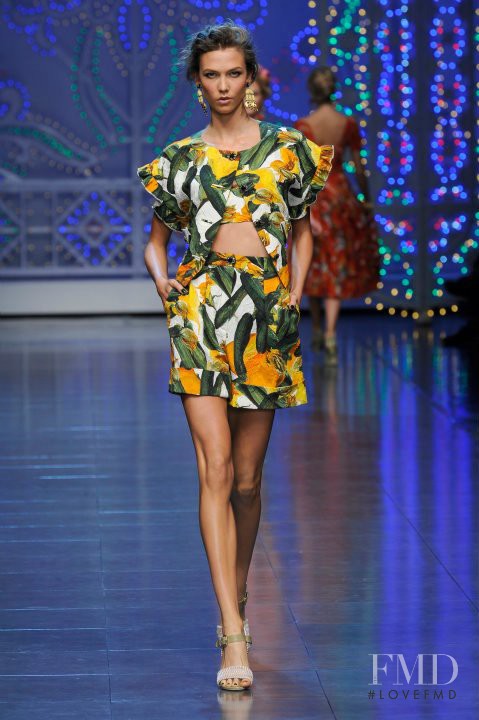 Karlie Kloss featured in  the Dolce & Gabbana fashion show for Spring/Summer 2012
