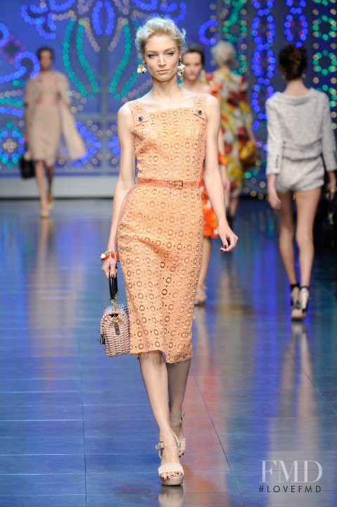 Melissa Tammerijn featured in  the Dolce & Gabbana fashion show for Spring/Summer 2012