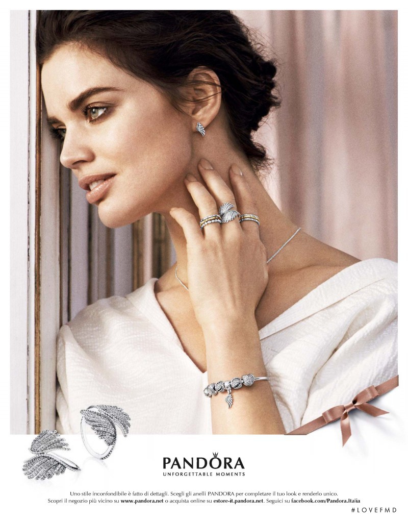 Rianne ten Haken featured in  the Pandora advertisement for Autumn/Winter 2015
