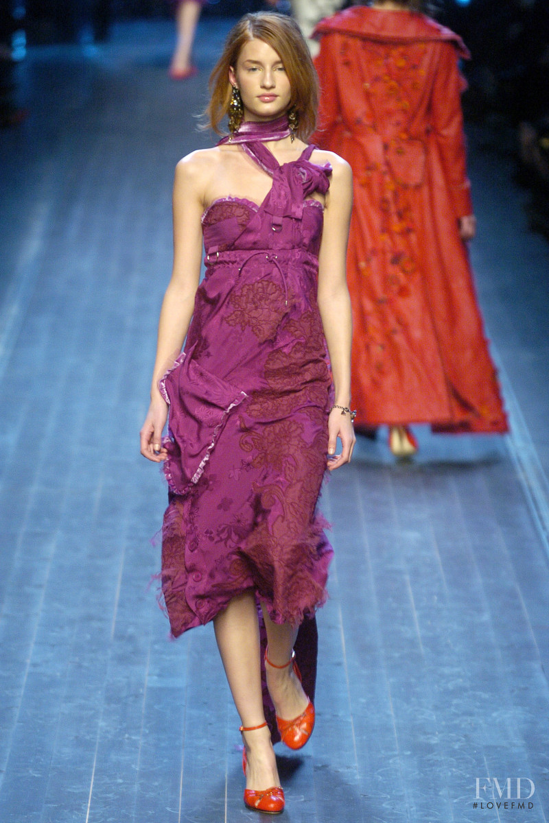 Linda Vojtova featured in  the Christian Dior fashion show for Autumn/Winter 2005