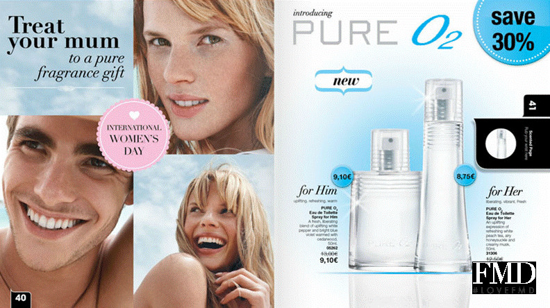 Anne Vyalitsyna featured in  the AVON Russia advertisement for Spring/Summer 2012