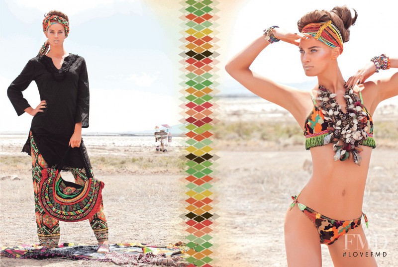 Rianne ten Haken featured in  the Agua Bendita Sparkling Crystals lookbook for Spring/Summer 2012