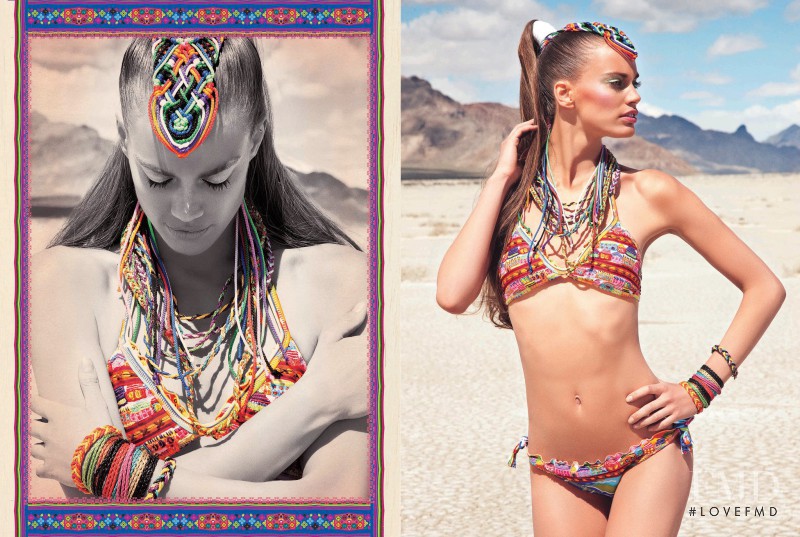 Rianne ten Haken featured in  the Agua Bendita Sparkling Crystals lookbook for Spring/Summer 2012