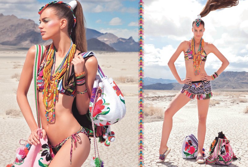 Rianne ten Haken featured in  the Agua Bendita Sparkling Crystals lookbook for Spring/Summer 2012