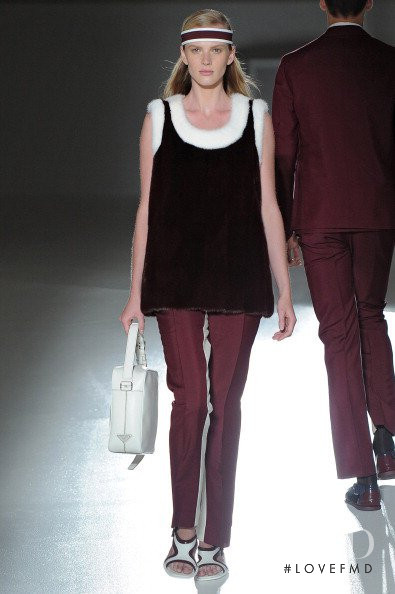 Anne Vyalitsyna featured in  the Prada fashion show for Resort 2013
