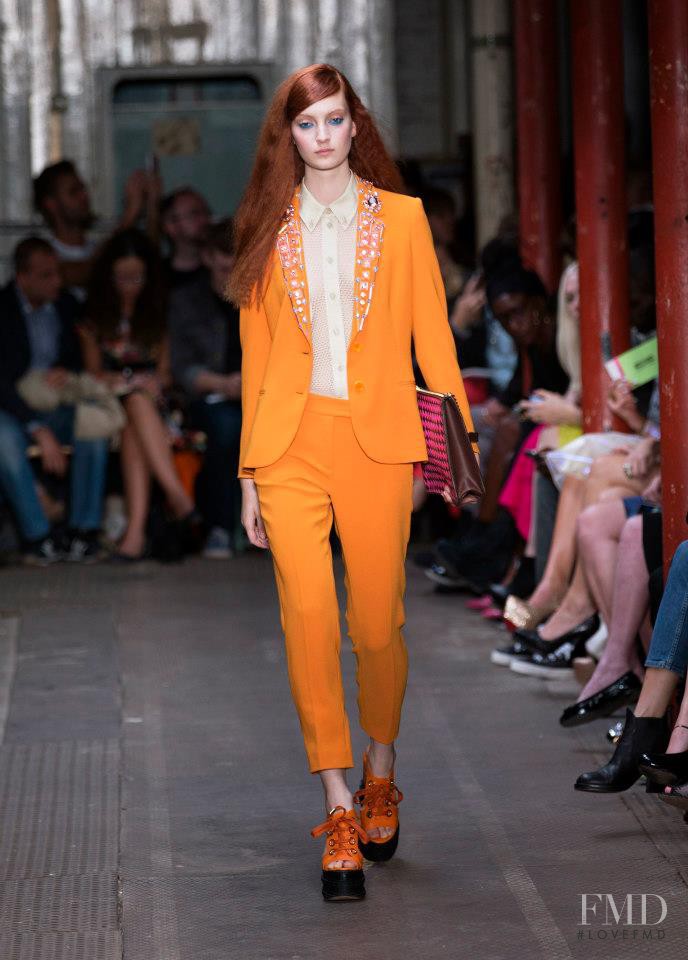 Codie Young featured in  the Boutique Moschino fashion show for Spring/Summer 2013