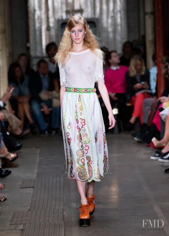 Lauren Bigelow featured in  the Boutique Moschino fashion show for Spring/Summer 2013