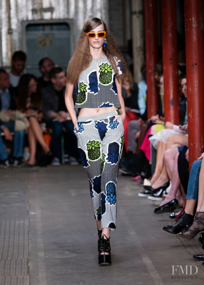 Lula Osterdahl featured in  the Boutique Moschino fashion show for Spring/Summer 2013