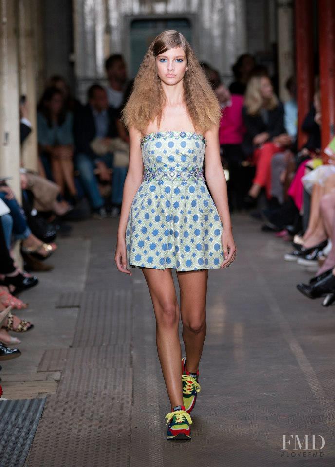 Roberta Cardenio featured in  the Boutique Moschino fashion show for Spring/Summer 2013