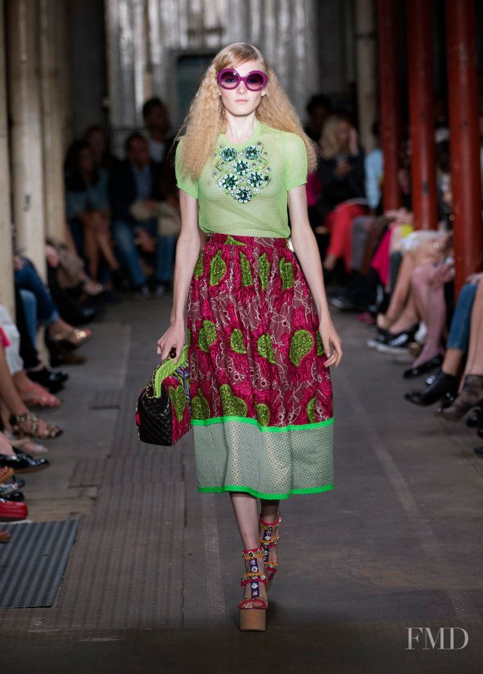 Maja Salamon featured in  the Boutique Moschino fashion show for Spring/Summer 2013